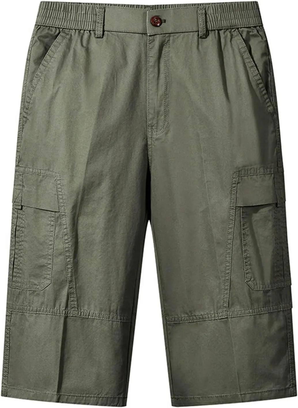 Capri Pants for Men Relaxed Fit Cargo Pants Light Summer Pants Cotton Beach Pants Hiking Fishing Pants for Men