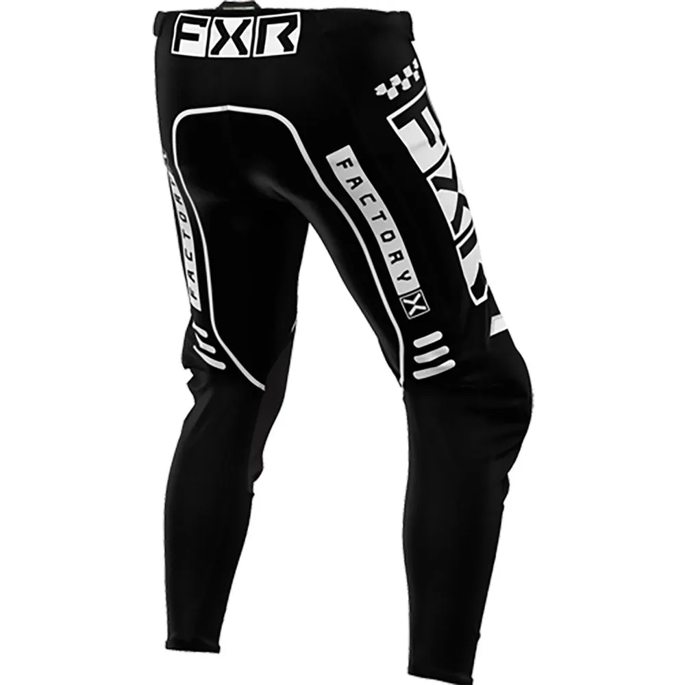 FXR  Youth Podium MX Pant Durable Lightweight Breathable Stretch Mesh Black White