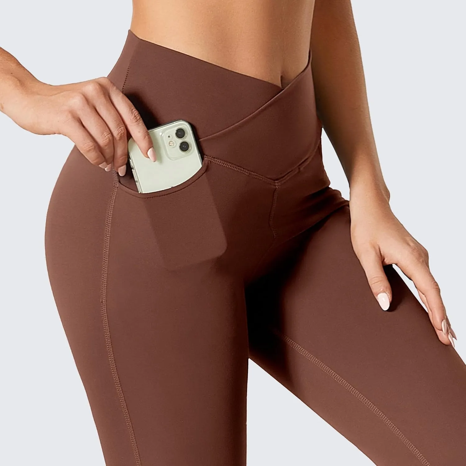 JADD Womens Flare Yoga Pants with Pockets Crossover High Waisted Bootcut Flare Leggings Tummy Control Workout Dress Pants