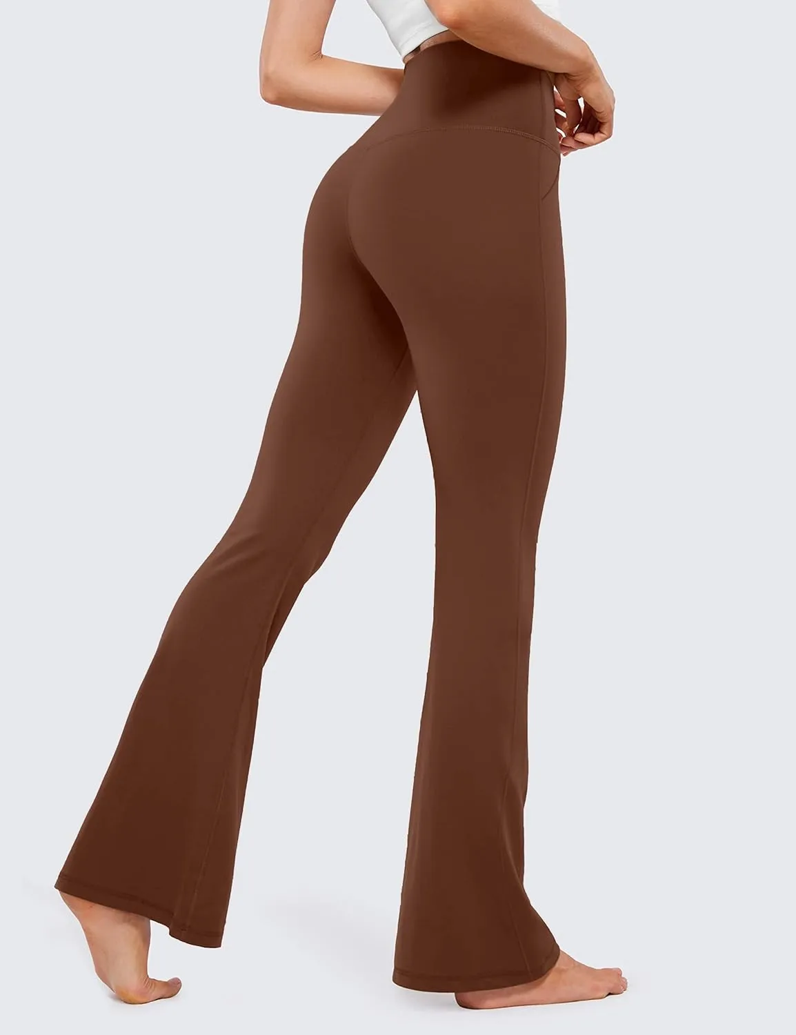 JADD Womens Flare Yoga Pants with Pockets Crossover High Waisted Bootcut Flare Leggings Tummy Control Workout Dress Pants