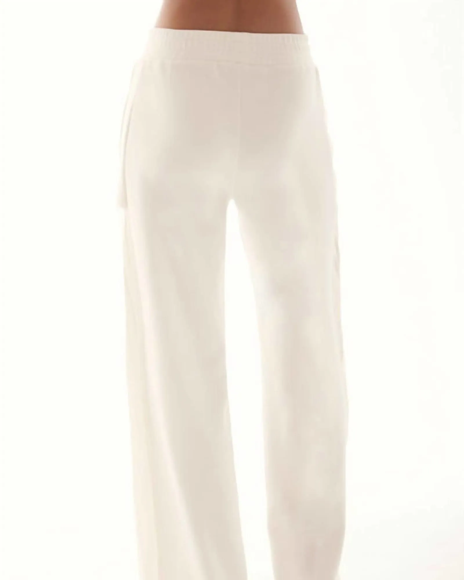 Kenzie Mesh Stripe Wide Leg Pant in Cream | Cream
