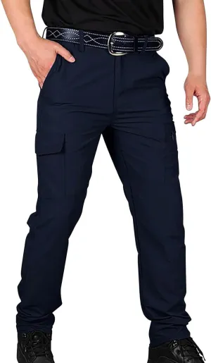 Men's Active Athletic Casual Tricot Middle Waist Denim Long Jogger Pants Hiking Running Outdoor Sports Sweat Pants