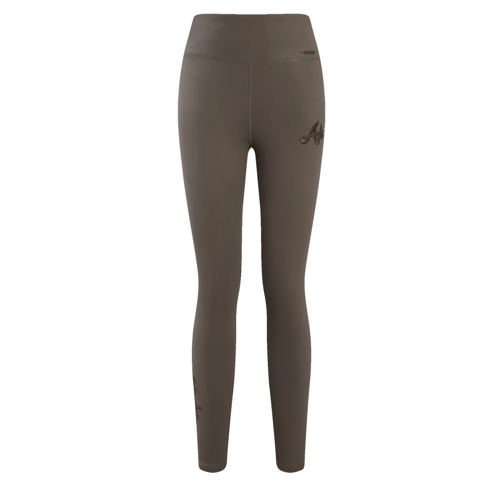 MLB ATLANTA BRAVES NEUTRAL WOMEN'S JERSEY LEGGING (DARK TAUPE)