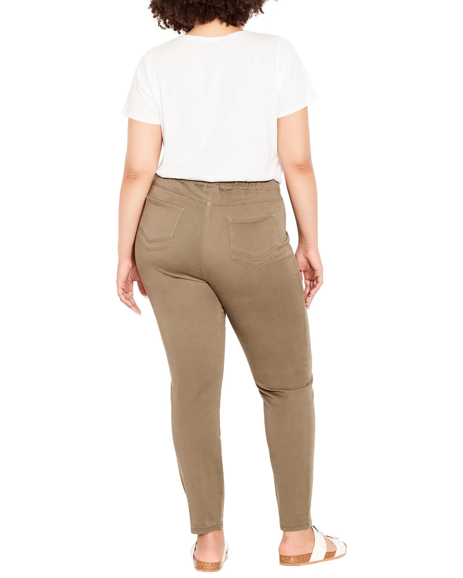 Paige Skinny Pull-On Pant | Tan